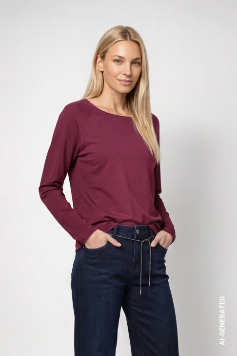 MONARI FASHION SHOW dámské tričko vínové