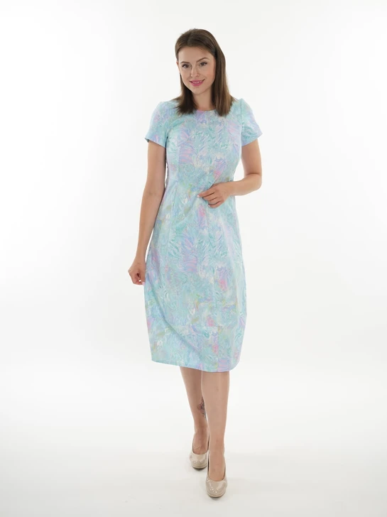 AGATA RE dámské šaty světle modré multi color