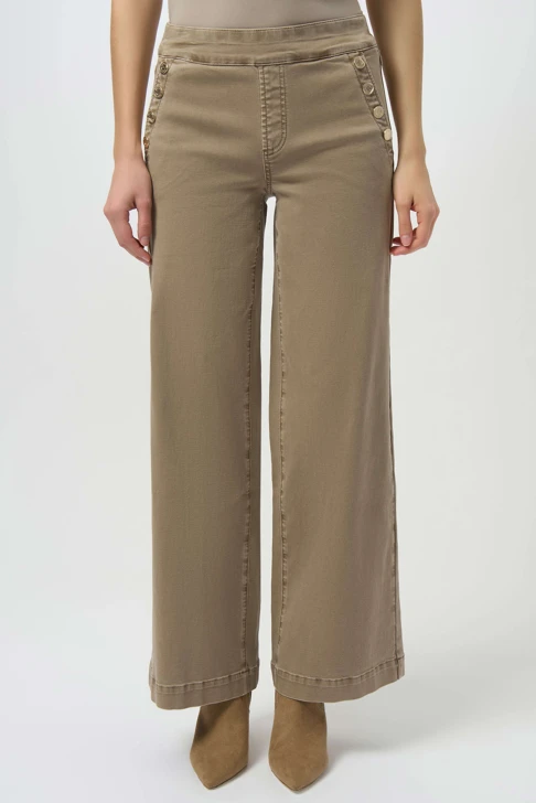 JOSEPH RIBKOFF dámské kalhoty tmavě béžové široké