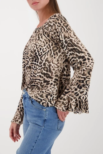 MONARI CAPE TOWN dámská blůza béžová s leopardím vzorem (3)