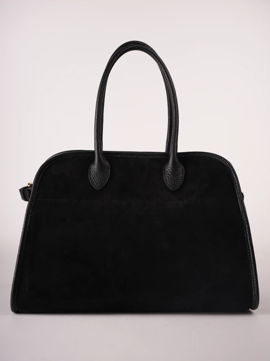 GROSSO BAG dámská kabela kožená velká černá