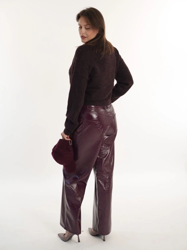 podzimní outfit v tónech vínové, švestkové a metalické (4)