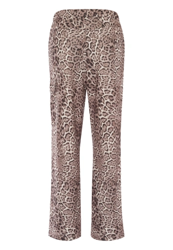 TUZZI RUNWAY dámské kalhoty hnědobéžové leopardí potisk (5)