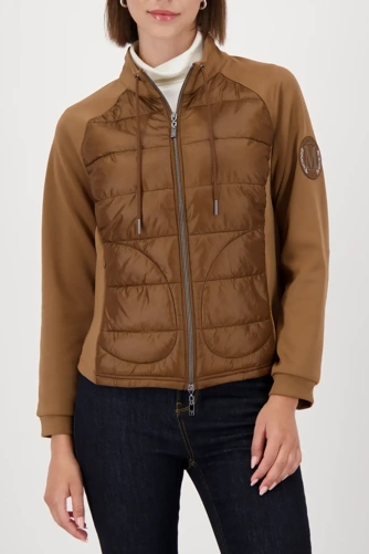 MONARI CIAO BELLA dámská bunda hnědá prošívaná s neoprenem MONARI CIAO BELLA dámská bunda hnědá prošívaná s neoprenem