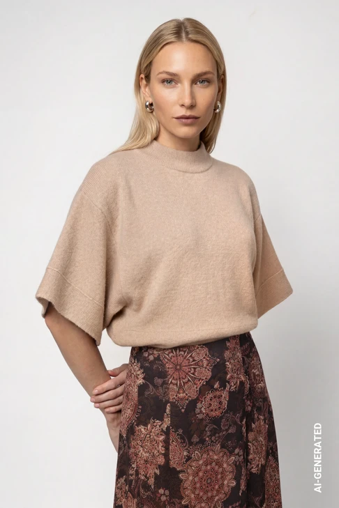 MONARI FASHION SHOW dámský svetr béžový