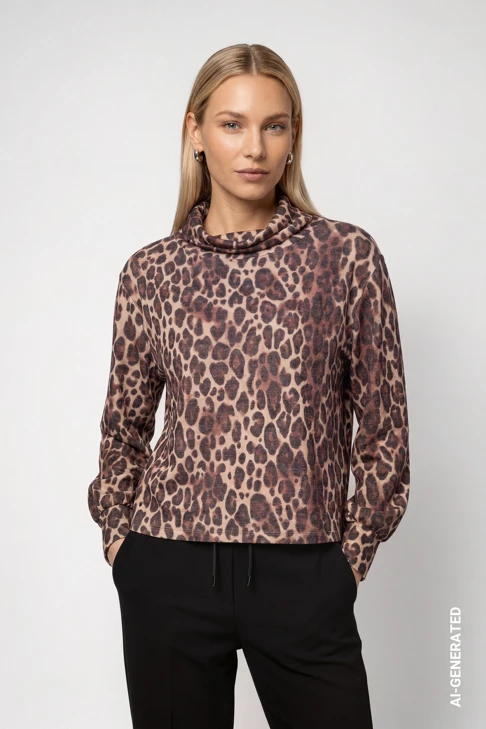 MONARI FASHION SHOW dámská mikina leopard