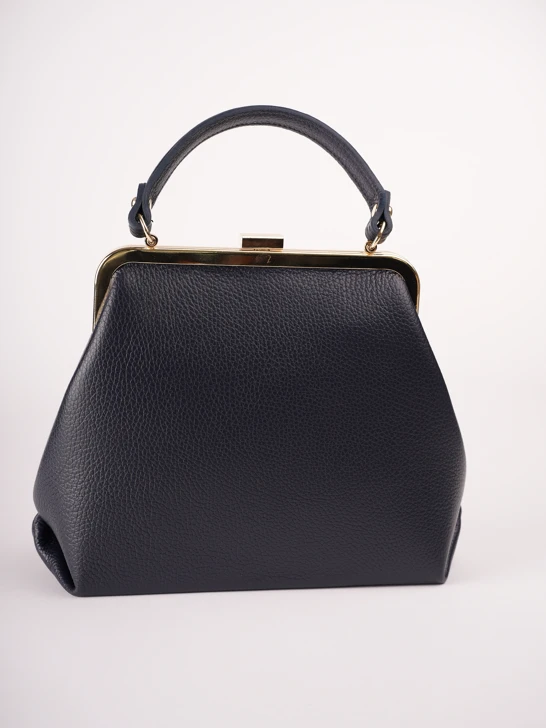 GROSSO BAG dámská kabela kožená modrá