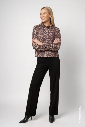 MONARI FASHION SHOW dámská mikina leopard (4)