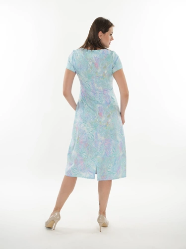 AGATA RE dámské šaty světle modré multi color (3)