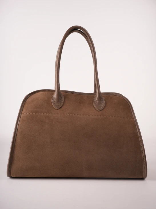 GROSSO BAG dámská kabela kožená velká béžová