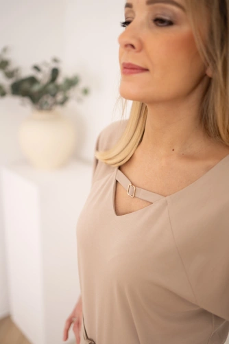 LA´AURORA dámské šaty béžové (5)