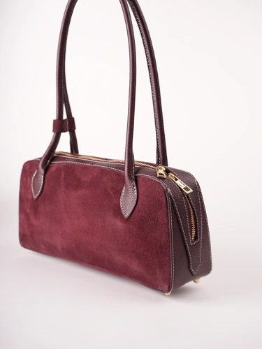 GROSSO BAG dámská kabela kůže bordová (2)