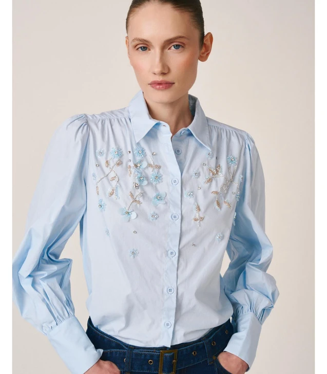 ALMA EN PENA dámská košile ICE BLUE