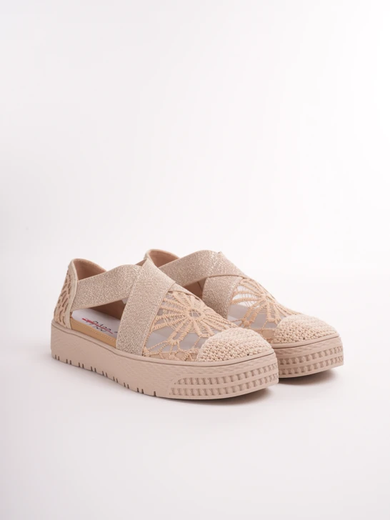 PASS dámské espadrilky na gumu béžové