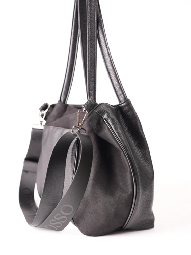 GROSSO BAG dámská kabela kožená černá (2)