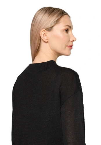 BETTY BARCLAY dámský svetr černý s kamínky (4)
