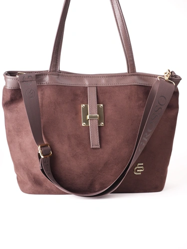GROSSO BAG dámská kabela kožená hnědá