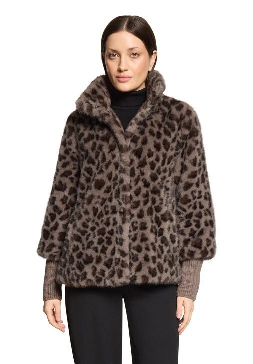 BETTY BARCLAY dámská bunda leopard kožíšek