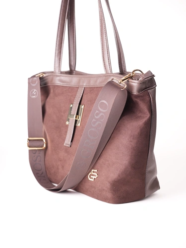 GROSSO BAG dámská kabela kožená hnědá (2)