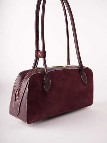 GROSSO BAG dámská kabela kůže bordová (1)