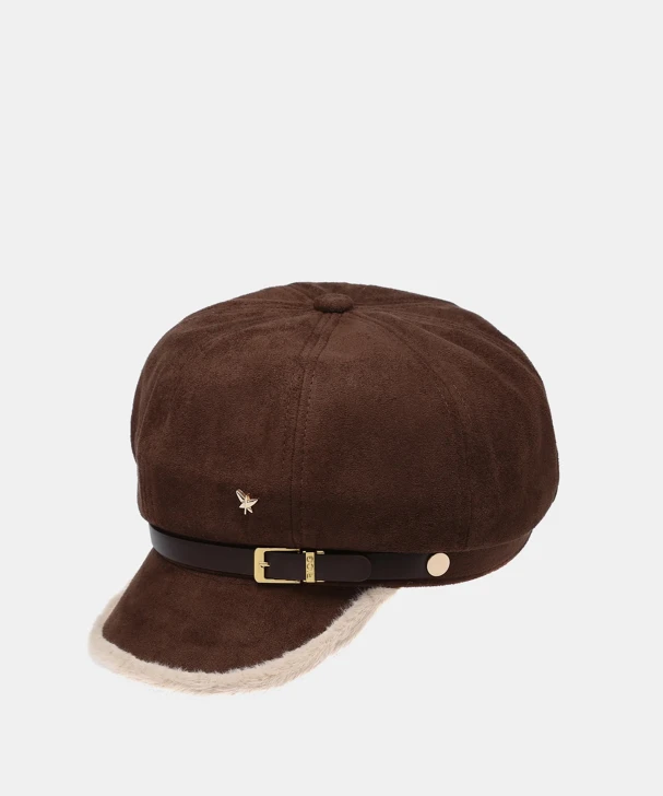 PEPE moll GORRO dámský baret s kšiltem hnědý