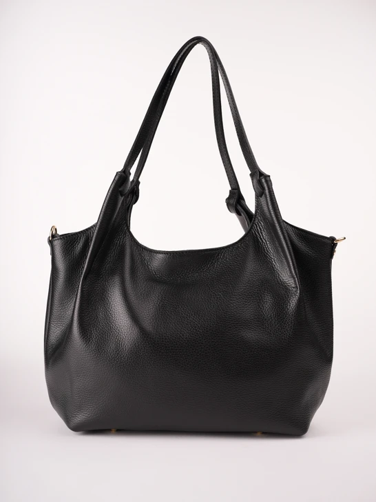 GROSSO BAG dámská kabela kožená černá